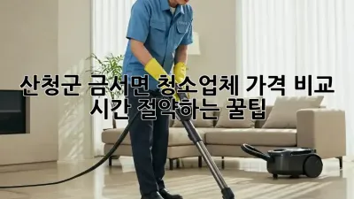 산청군 금서면 청소업체 가격 비교: 시간 절약하는 꿀팁!