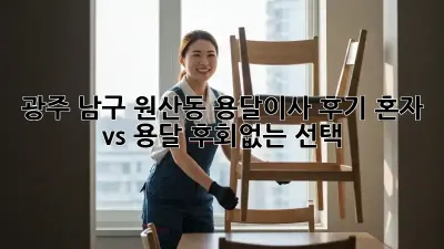 광주 남구 원산동 용달이사 후기: 혼자 vs 용달, 후회없는 선택!